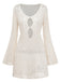 1970s Boho Crochet Hollow-Out Cover-Up - vintage fashion, retro style