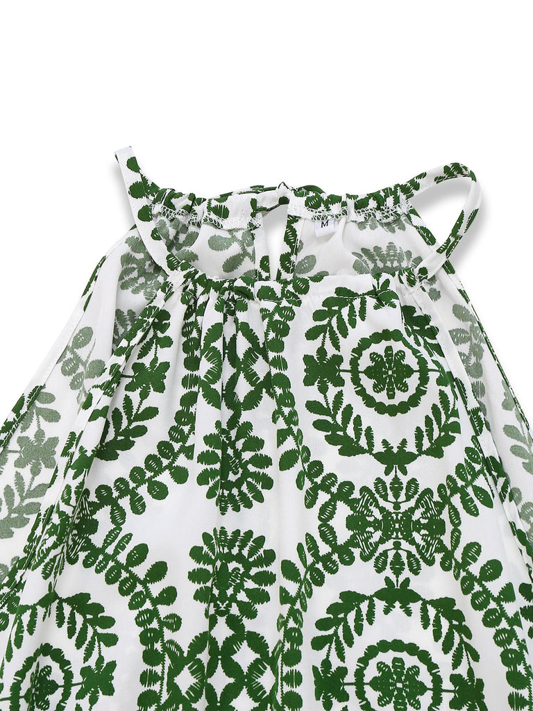 1970s Boho Irregular Print Romper - vintage jumpsuit, retro fashion