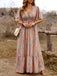 1970s Boho Paisley V-Neck Flutter Sleeve Maxi Dress: beautiful vintage dress, retro fashion, elegant style with timeless appeal