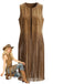 1970s Boho Western Cowgirl Faux Suede Fringe Long Vest - vintage outerwear, retro jacket, classic elegance for vintage lovers