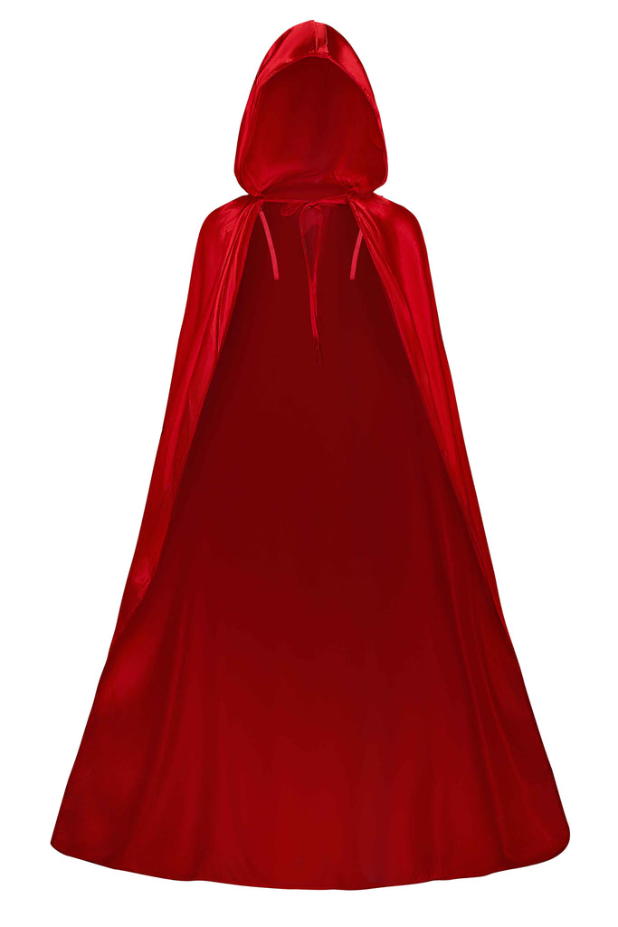 2PCS Red 1970s Riding Hood Costume Cape With Corset Dress - vintage dress, retro fashion, elegant red