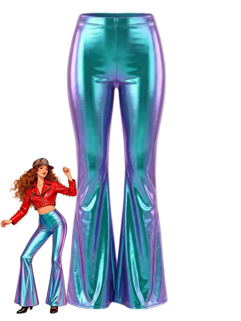 1970s Carnival Disco Flare Leg Pants - vintage fashion, retro style