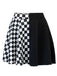 1970s Checks Plaid Ruched Patchwork Skirt, vintage skirt, retro style - perfect for women who love vintage and retro fashion