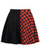 1970s Checks Plaid Ruched Patchwork Skirt, vintage skirt, retro style - perfect for women who love vintage and retro fashion