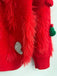 1970s 3D Christmas Print Fluffy Knit Button Cardigan - vintage fashion, retro style