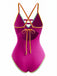 1970s Color Block Strap Cut-Out Swimsuit - vintage swimsuit, pin-up style