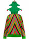 1970s Colorful Christmas Tree 3D Embellished Hoodie Sweater - vintage fashion, retro style