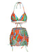 1970s Colorful Swimsuit & Drawstring Skirt Cover Up, vintage skirt, retro style - perfect for women who love vintage and retro fashion