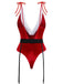 1970s Deep V Velvet Christmas Plush Bodysuit With Hat - vintage fashion, retro style