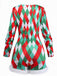 1970s Diamond Grid Christmas Raw Hem Romper - vintage jumpsuit, retro fashion