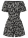 1970s Ditsy Floral Off-Shoulder Romper, vintage romper, retro jumpsuit - perfect for women who love vintage and retro fashion