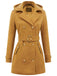1970s Double-Breasted Faux Wool Hood Coat - vintage fashion, retro style