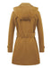1970s Double-Breasted Faux Wool Hood Coat - vintage fashion, retro style