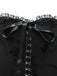 1970s Gothic Strapless Dark Bride Mesh Corset Dress - vintage dress, retro fashion