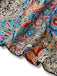 Multicolor 1970s Bohemian Paisley Floral Bell Sleeve Dress - vintage dress, retro fashion