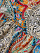 Multicolor 1970s Bohemian Paisley Floral Bell Sleeve Dress - vintage dress, retro fashion
