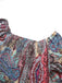 Multicolor 1970s Boho Paisley Print Smocked Puff Dress - vintage dress, retro fashion