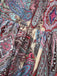 Multicolor 1970s Boho Paisley Print Smocked Puff Dress - vintage dress, retro fashion
