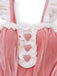 Pink 1970s Christmas Velvet Ruffle Bunny Girl Dress Set - vintage dress, retro fashion