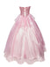 Pink 1970s Wicked Sequin Princess Layered Tulle Dress - vintage dress, retro fashion, elegant red