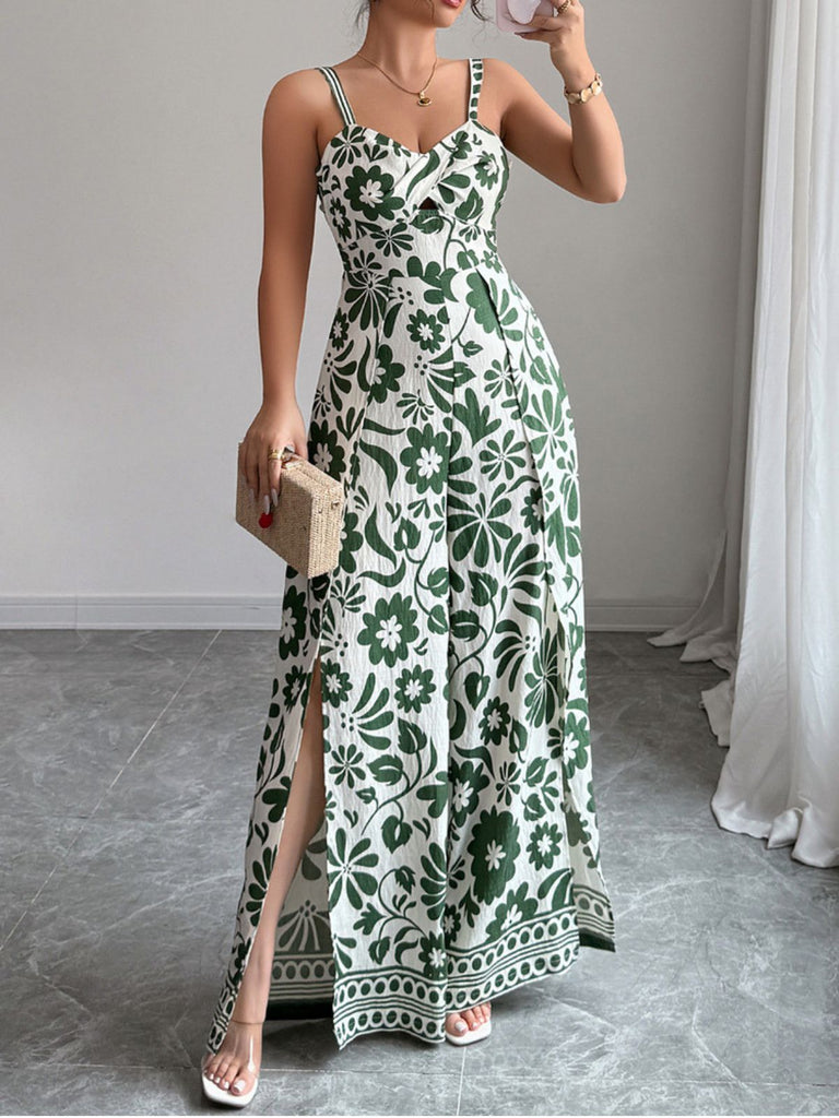 1970s Floral Boho Style Suspender Jumpsuit - vintage jumpsuit, retro fashion