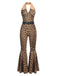 1970s Geometric Pattern Patchwork Halter Jumpsuit, vintage romper, retro jumpsuit - perfect for women who love vintage and retro fashion