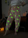 1970s Halloween Glowing Pumpkin Ghost Pajama Pants - vintage fashion, retro style
