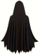 1970s Halloween Skeleton Bone Print Hooded Cape - vintage fashion, retro style