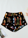 1970s Halloween Witch Print Satin Pajama Set - vintage fashion, retro style