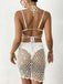 1970s-Halter-Sequin-Crochet-Cover-Up-Set, vintage, retro