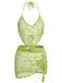 1970s-Halter-Sequin-Crochet-Cover-Up-Set, vintage, retro