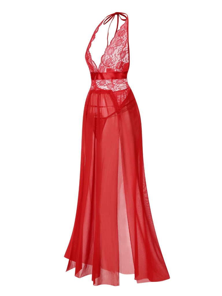 1970s Halter Sheer Lace Slit | 1970s | vintage dress, retro fashion