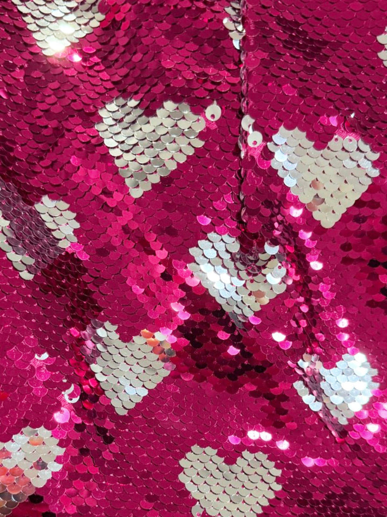 1970s Heart Sequined High Rise Bodycon Skirt - vintage skirt, retro style for vintage lovers