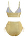 1970s High-Waist Metallic Shimmer Bikini Set - vintage fashion, retro style