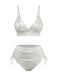 1970s High-Waist Metallic Shimmer Bikini Set - vintage fashion, retro style