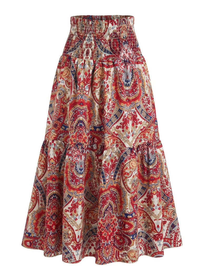 1970s Floral Vintage Classic Skirt 5