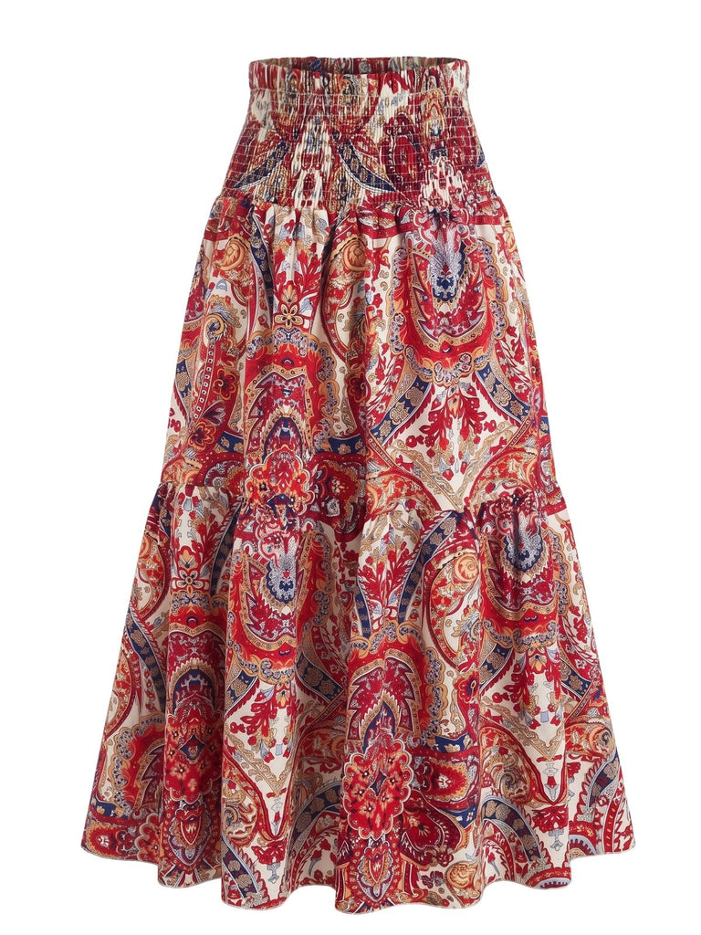 1970s Floral Vintage Classic Skirt 6