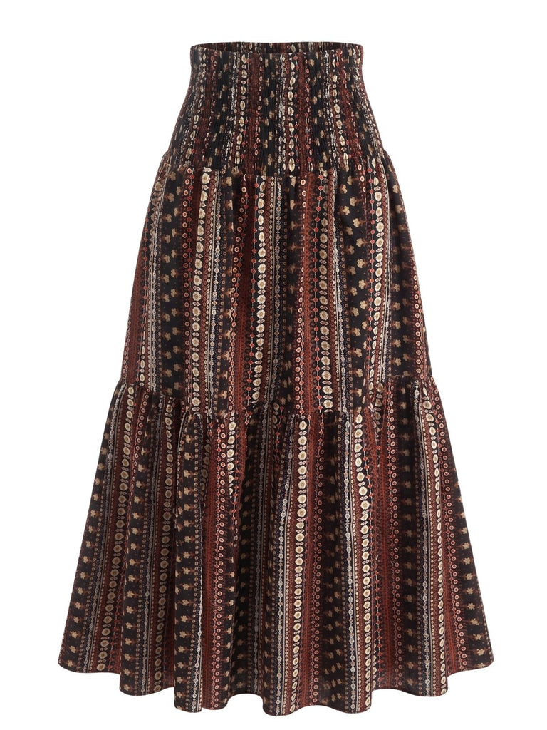 1970s Floral Vintage Classic Skirt 4