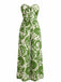 1970s Irregular Print Strapless Boho Jumpsuit - vintage romper, retro jumpsuit for vintage lovers