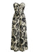 1970s Irregular Print Strapless Boho Jumpsuit - vintage romper, retro jumpsuit for vintage lovers