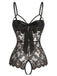 [Pre-Sale] Black 1970s Lace Satin Bow Adjustable Straps Lingerie, vintage fashion, retro style - perfect for women who love vintage and retro fashion