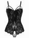 1970s Lace Satin Bow Adjustable Straps Lingerie - vintage fashion, retro style