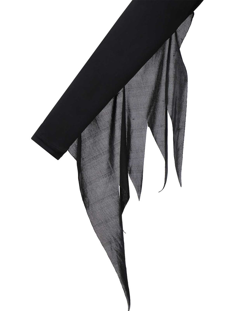 1970s Lace-Up Gothic Witch Costume Dress Set - vintage dress, retro fashion