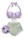 1970s Mermaid Shell Halter Bikini Set, classic vintage style summer beach collection