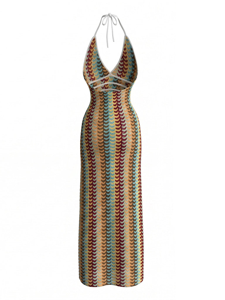 Pat 1970s Floral V Neck Dress 3