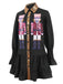 1970s Nutcracker Lapel Sequin Dress, vintage dress, retro fashion - perfect for women who love vintage and retro fashion