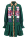 1970s Nutcracker Lapel Sequin Dress: where 1970s romance meets her modern spirit