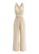 1970s V Neck Belted Vintage Jumpsuit
