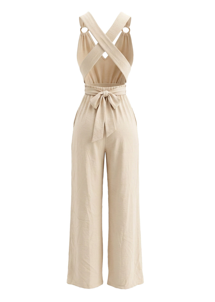 1970s V Neck Belted Vintage Jumpsuit 2