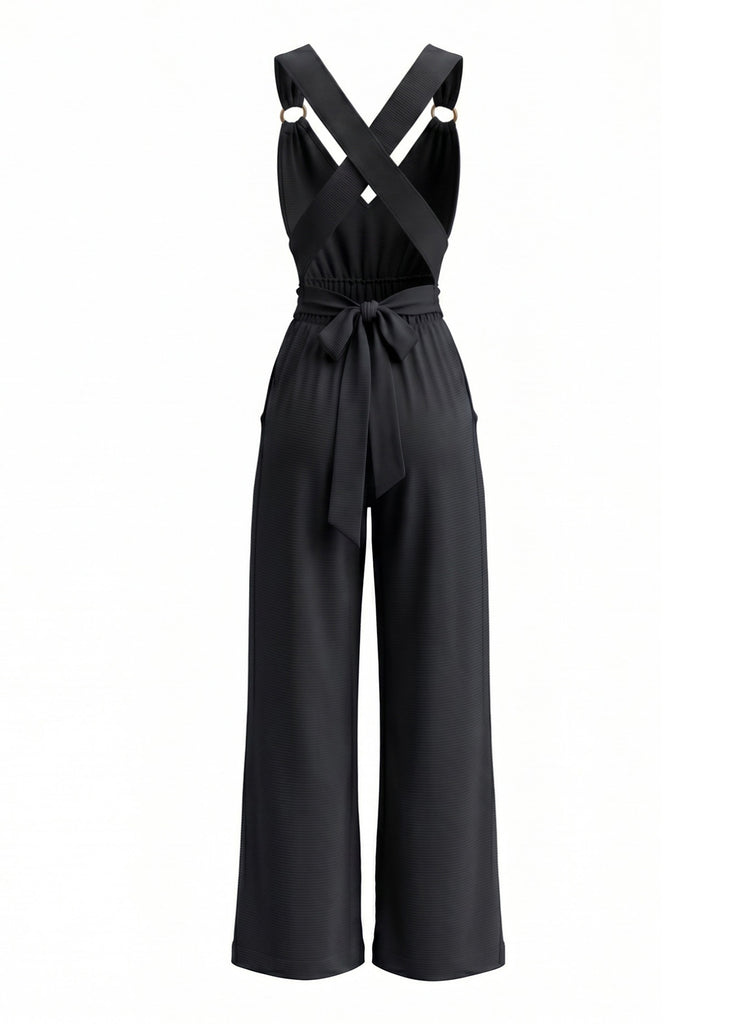 1970s V Neck Belted Vintage Jumpsuit 5